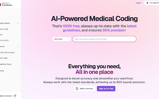 AI Medical Coding Assistant ai chrome extension logo