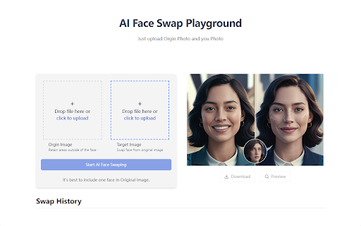 AIFaceSwap ai chrome extension