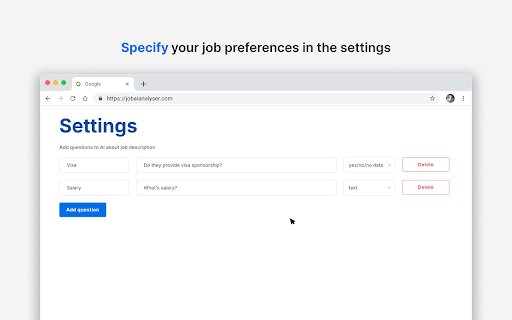 AI Job Analyzer ai chrome extension logo