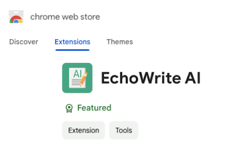 EchoWrite AI ai chrome extension logo