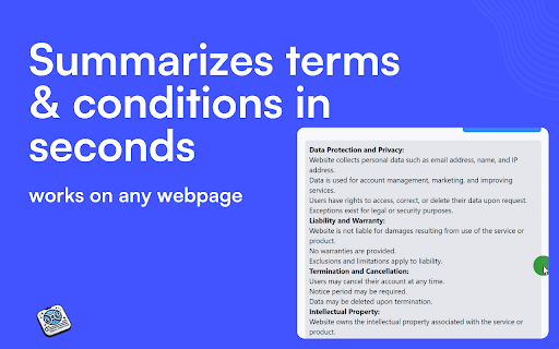 T&C Reader ai chrome extension logo