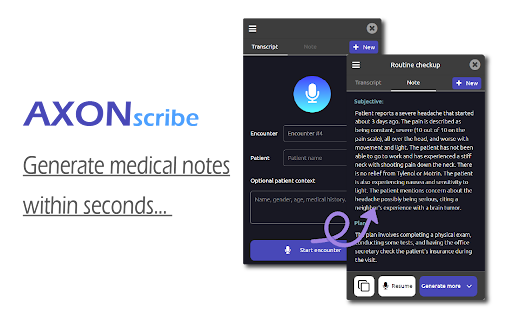 AXONscribe ai chrome extension