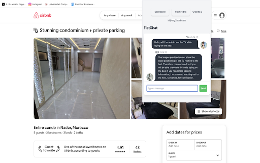 AI Airbnb/Idealista Chat Extension ai chrome extension