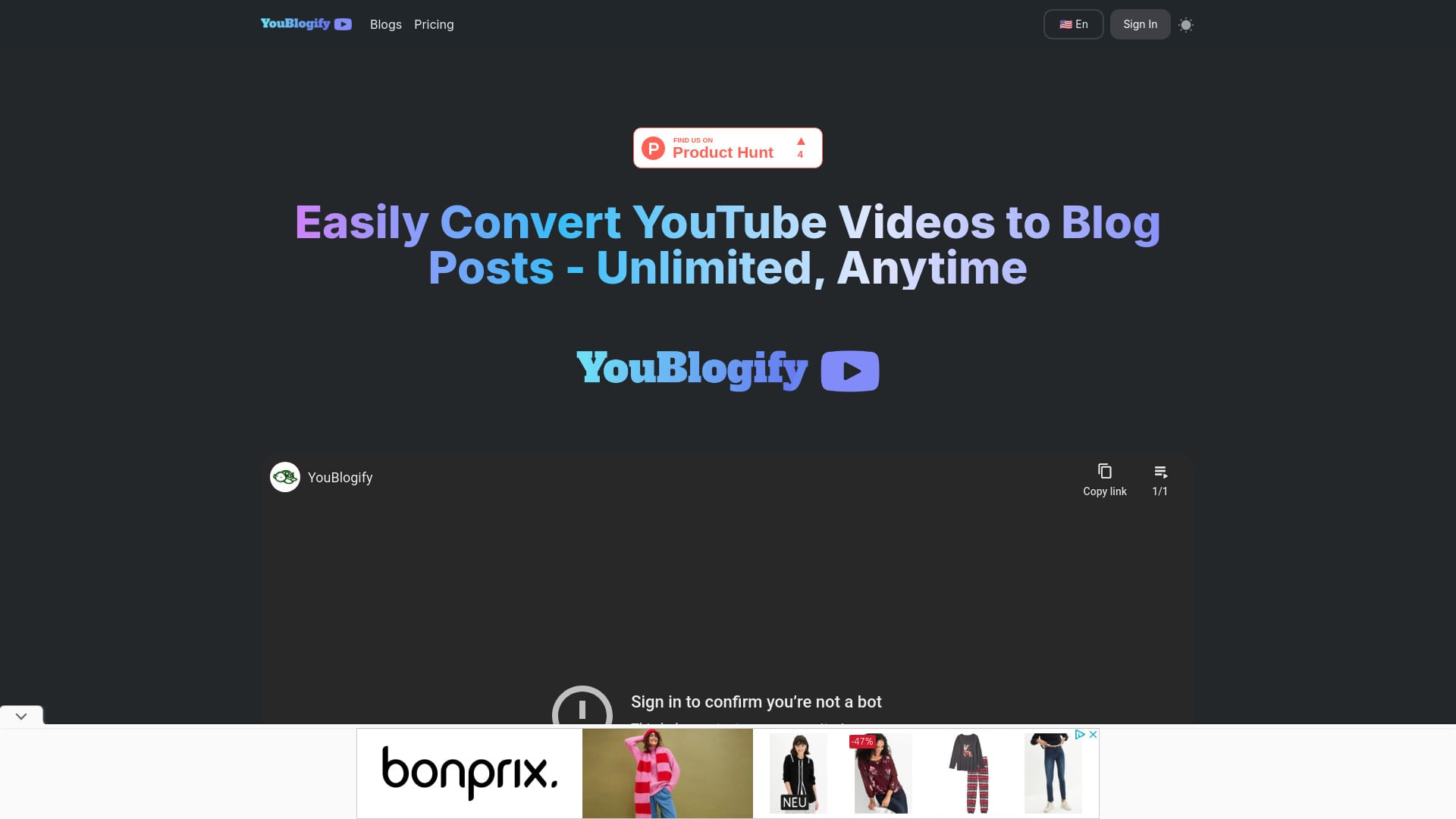 YouBlogify logo