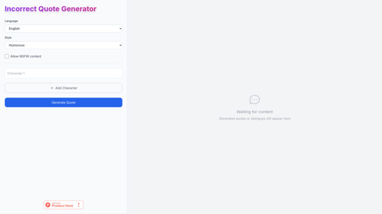 New AI Incorrect Quote Generator AI Tool Review