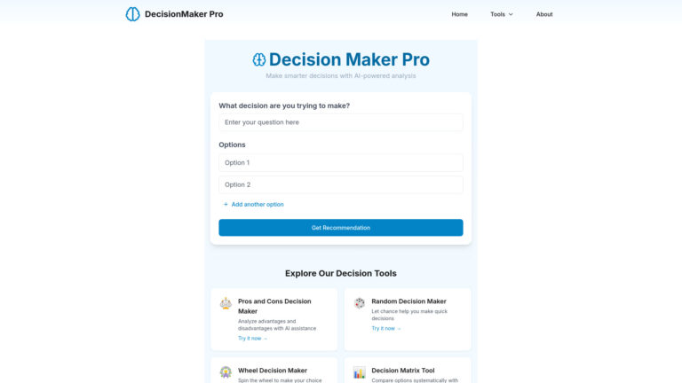 Popular Decisionmaker Pro AI Tool Review