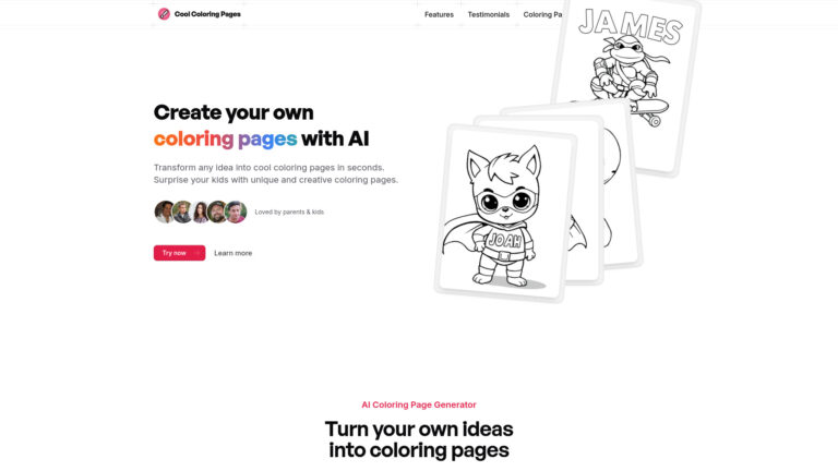 Popular Cool Coloring Pages AI Tool Review