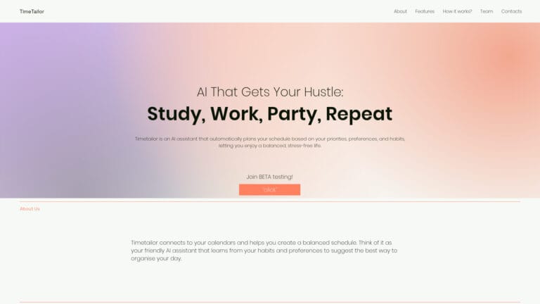 New Timetailor AI Tool Review