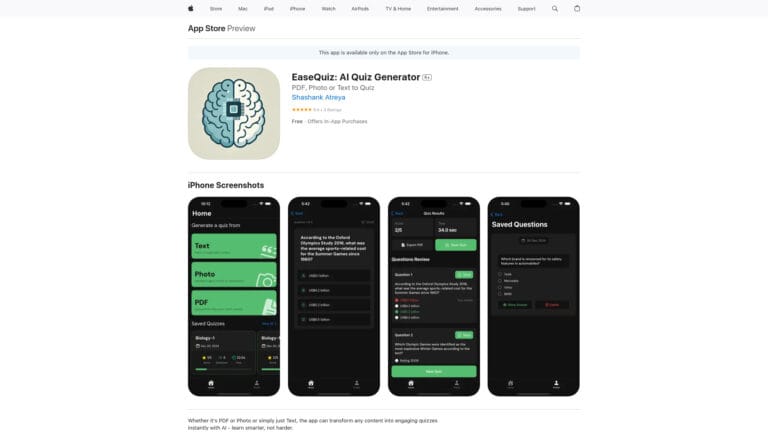 Powerful Easequiz AI Tool Review