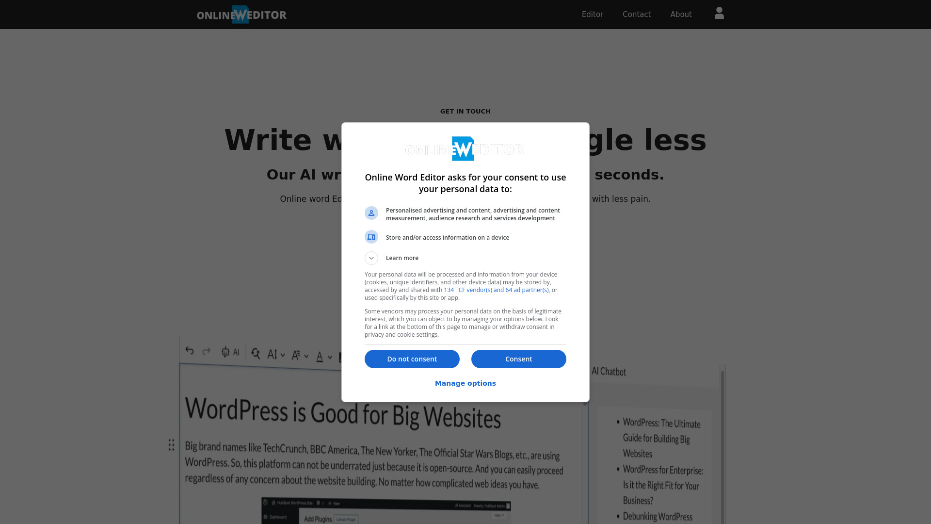 Online Word Editor logo