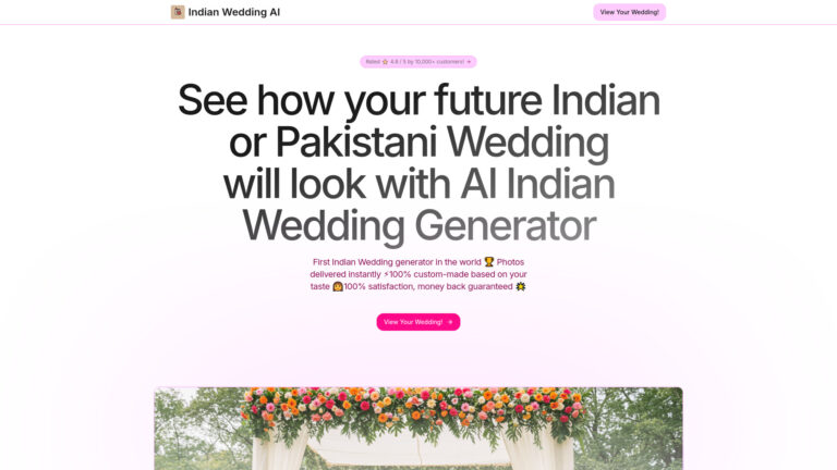 Popular Indian Wedding AI AI Tool Review