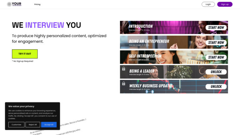 Trending Yourinterviewer AI Tool Review