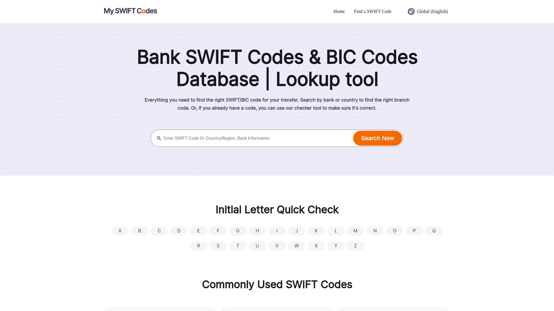 Bank SWIFT Codes & BIC Codes Database logo