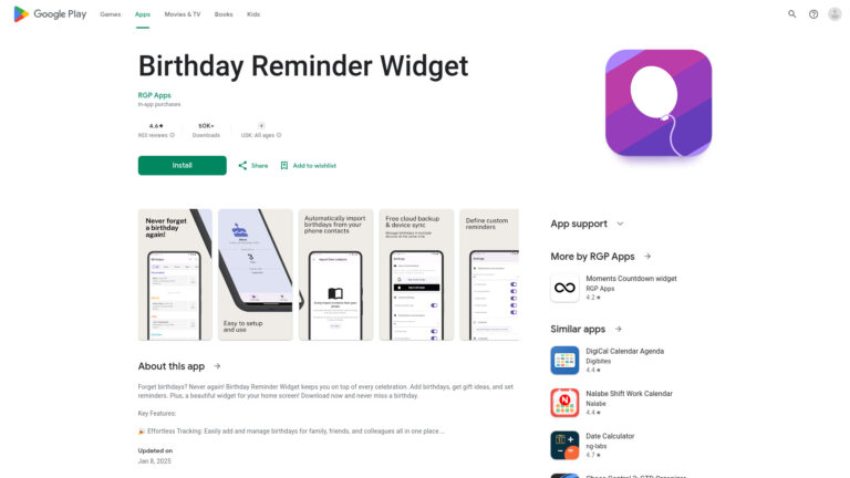 Top Birthday Reminder Widget AI Tool Review