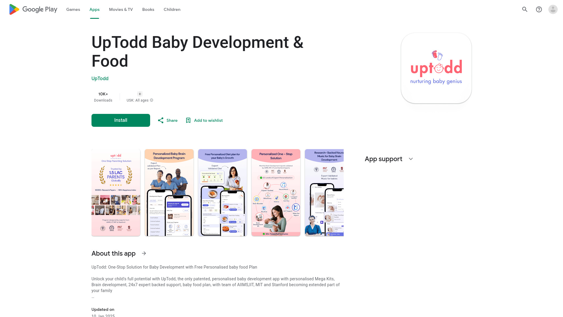 UpTodd Baby Development & Food logo