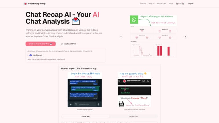 New Chat Recap AI AI Tool Review