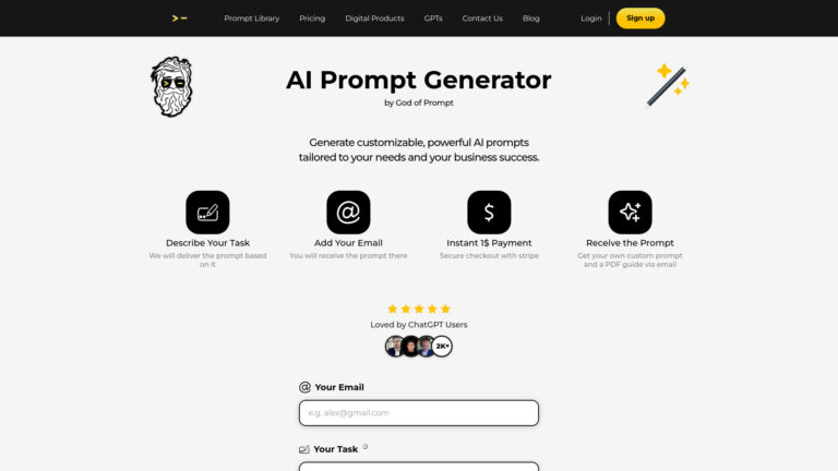 Trending AI Prompt Generator By God Of Prompt AI Tool Review