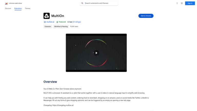 Powerful Multi·on AI Chrome Extension AI Tool Review