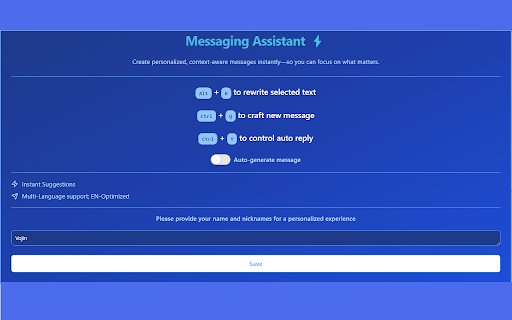 Messaging Assistant ai chrome extension logo