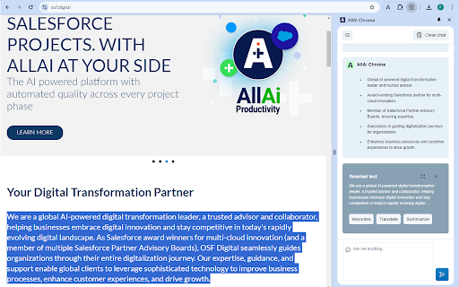 AllAi Chrome ai chrome extension logo