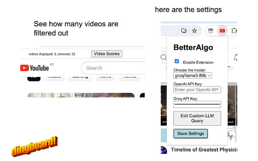 YouTube Algorithm Control ai chrome extension logo