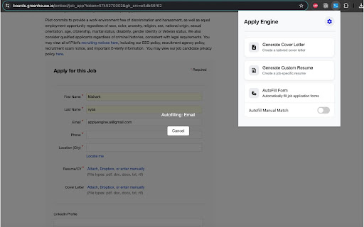 ApplyEngine.AI ai chrome extension