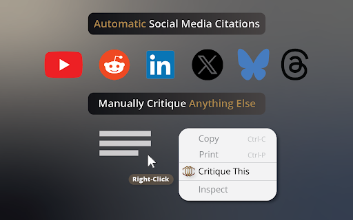 Critique AI Browser Companion ai chrome extension logo