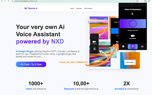 Naxos.ai Voice Assistant ai chrome extension logo