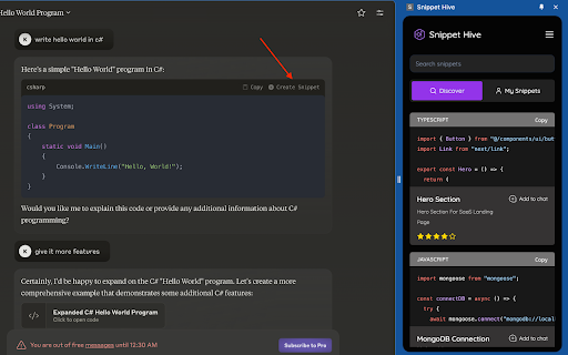 Save AI Code Snippets ai chrome extension logo