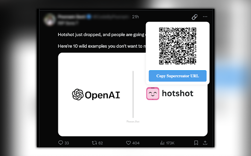 Supercreator.ai for X ai chrome extension logo