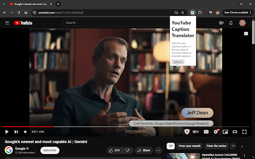 Youtube Caption Translator ai chrome extension logo