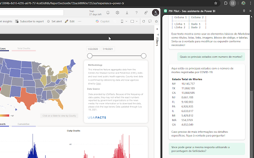 Power BI ai chrome extension