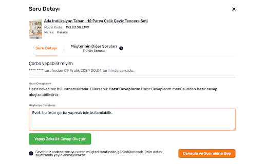 Ücretsiz Yapay Zeka Müşteri Temsilcisi ai chrome extension