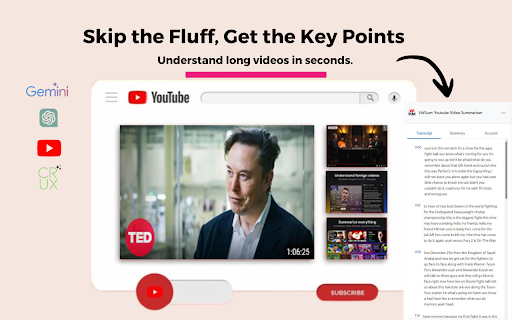 YouTube Video Summarizer ai chrome extension logo