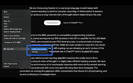 Auto SNS ai chrome extension logo