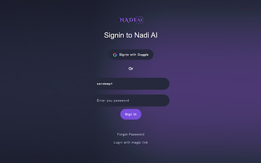 Nadi AI ai chrome extension logo