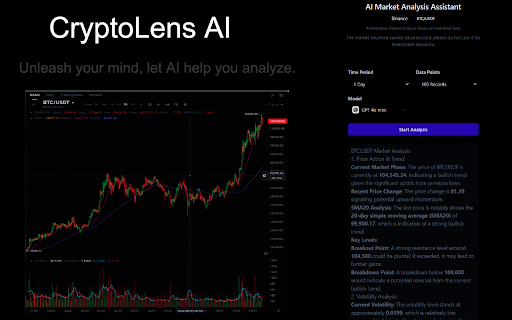 Cryptocurrency Market Analysis Assistant ai chrome extension logo
