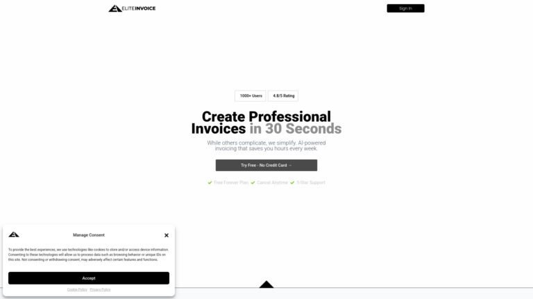 Powerful Eliteinvoice AI Tool Review