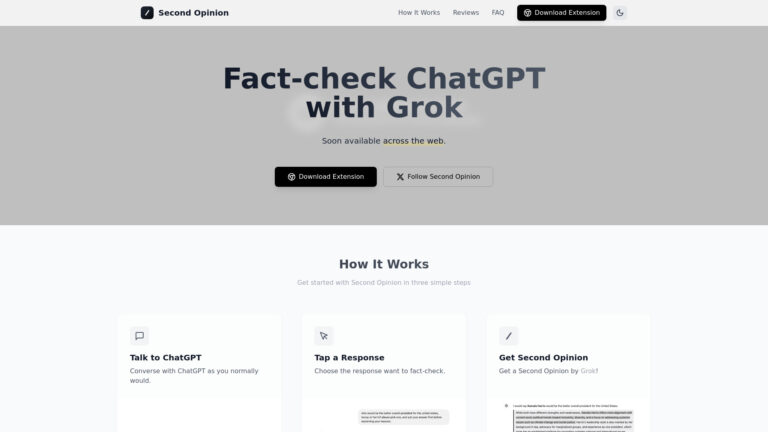 New Second Opinion Extension AI Tool Review