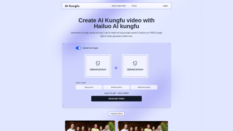 Advanced AI Kungfu Video Generator AI Tool Review