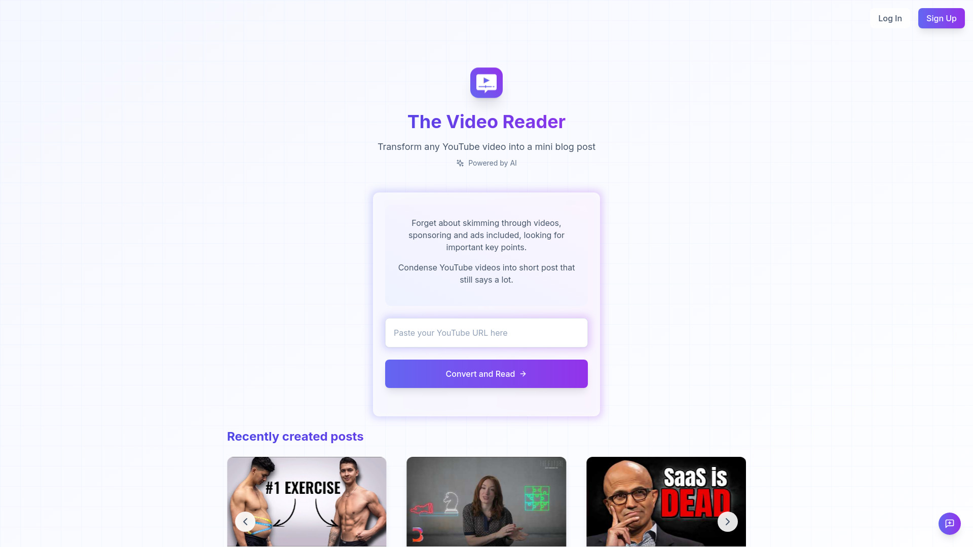 The Video Reader logo