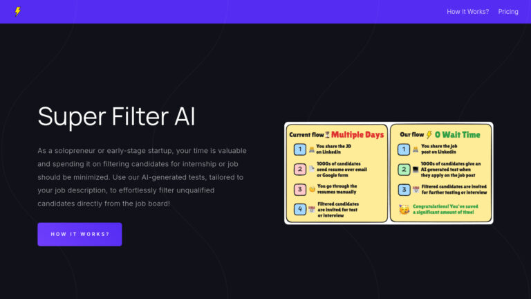 Innovative Super Filter AI AI Tool Review