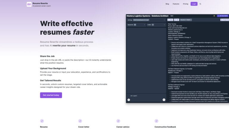 Best Resume Rewrite AI Tool Review