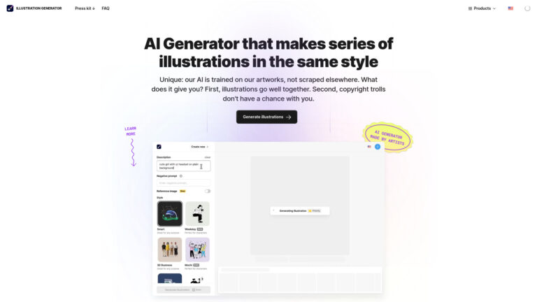 Smart AI Illustration Generator AI Tool Review