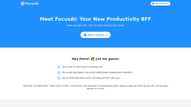 Top Focus AI AI Tool Review