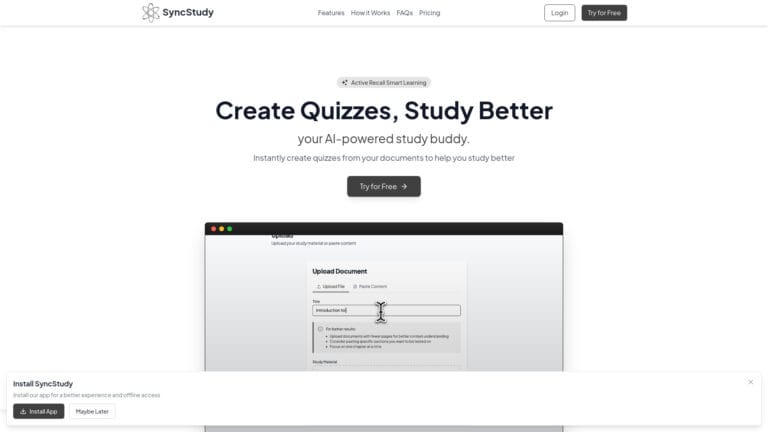 New Syncstudy AI Tool Review