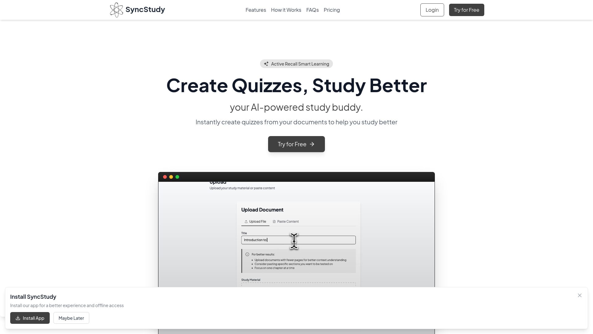 SyncStudy logo