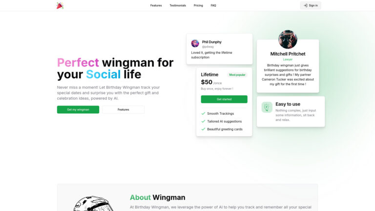 New Birthday Wingman AI Tool Review