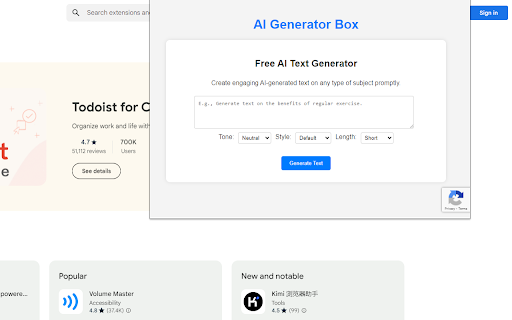 AI Text Generator ai chrome extension logo