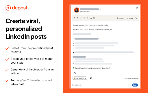 Depost AI ai chrome extension